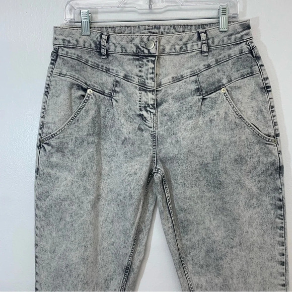 Lascana Jeans Woman 8  Stone Wash High Waist Pockets Stretch Straight Taper Ligh - Picture 2 of 14